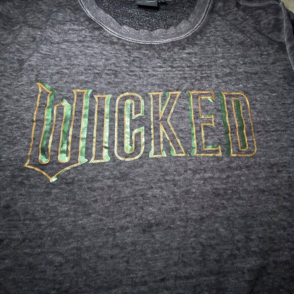 Wicked Graphic Gray Tshirt Womens Size 22/24 Long Sleeve Crew Neck - Picture 3 of 6